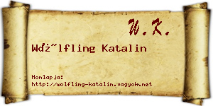 Wölfling Katalin névjegykártya