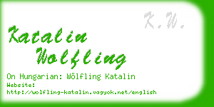 katalin wolfling business card